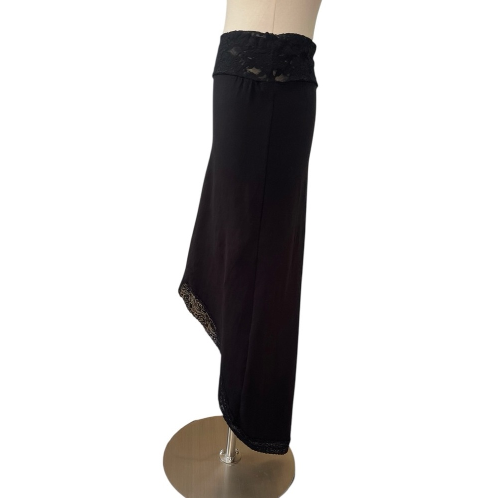 Lace trim high/low maxi midi skirt stretchy XS/S - Picture 4 of 12